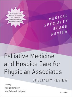 cover image of Palliative Medicine and Hospice Care for Physician Associates Specialty Review
